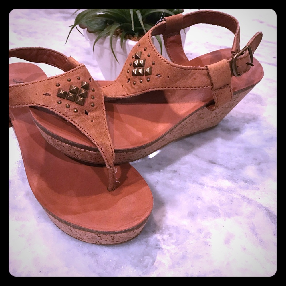 Lucky Brand Boho Wedges! 6.5 Like new! 2D2